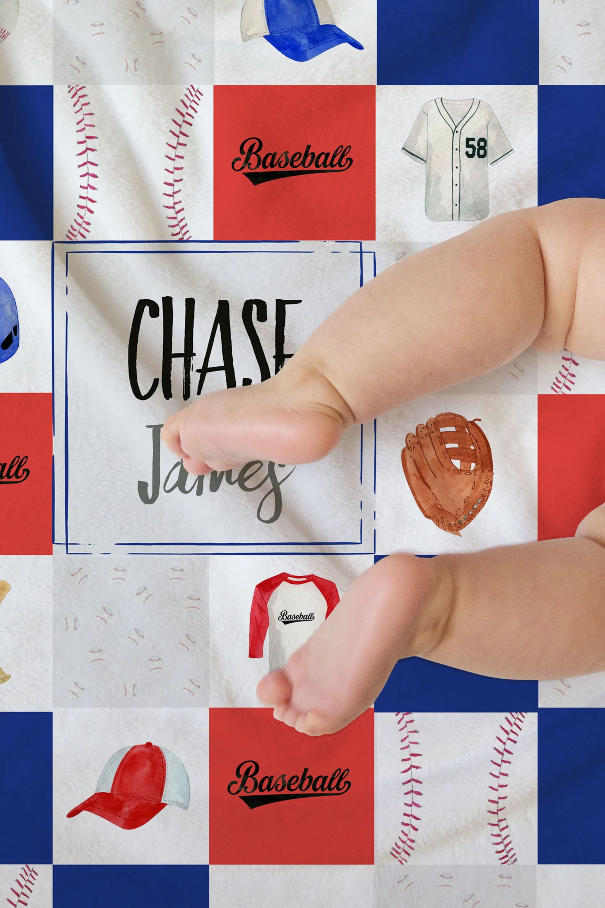 Baseball Personalized Blanket For Boy - Image 2