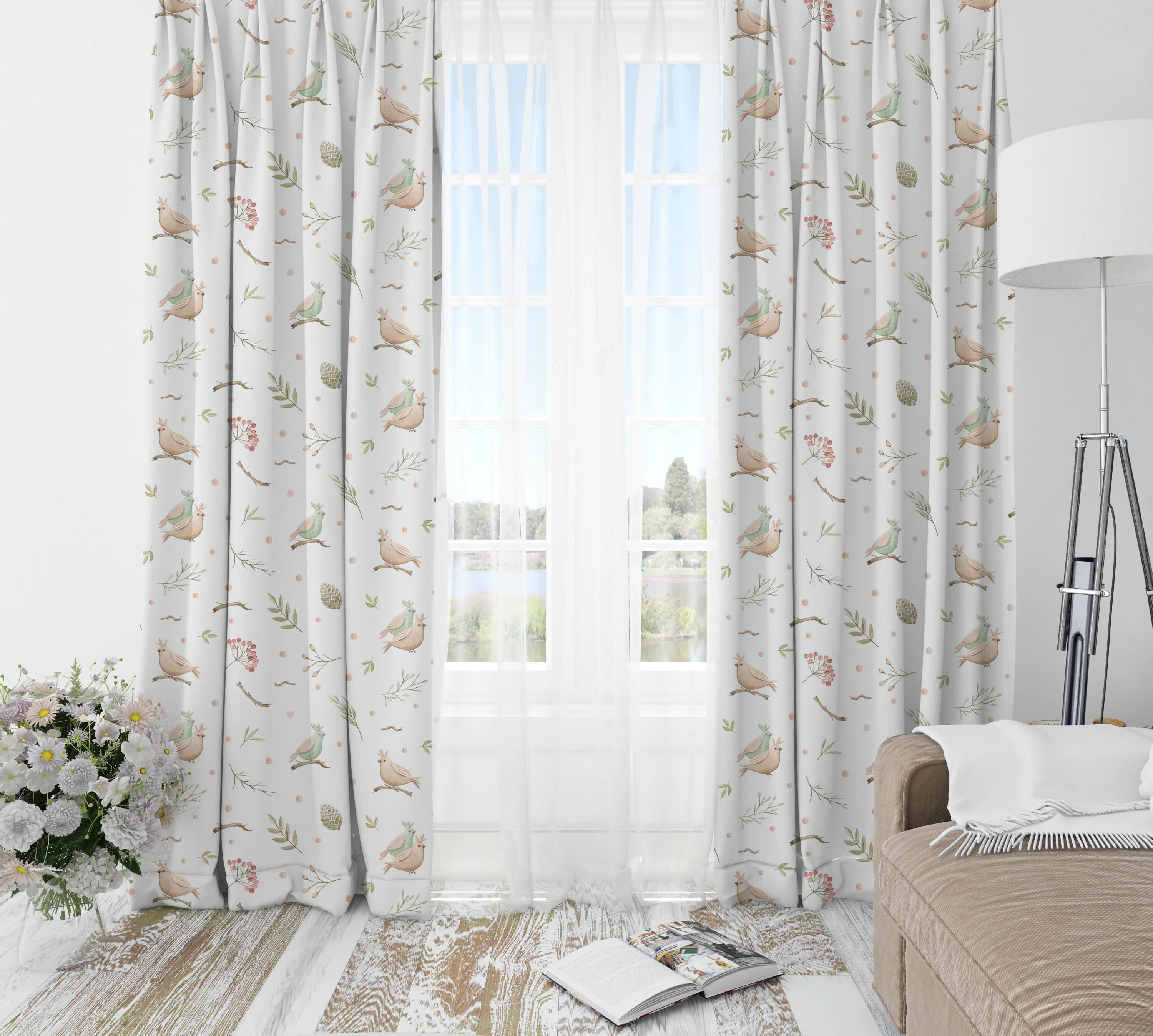 Birds Blackout Curtains - Image 2