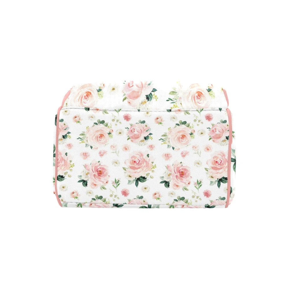 Blush Florals Personalized Diaper Bag - Image 9
