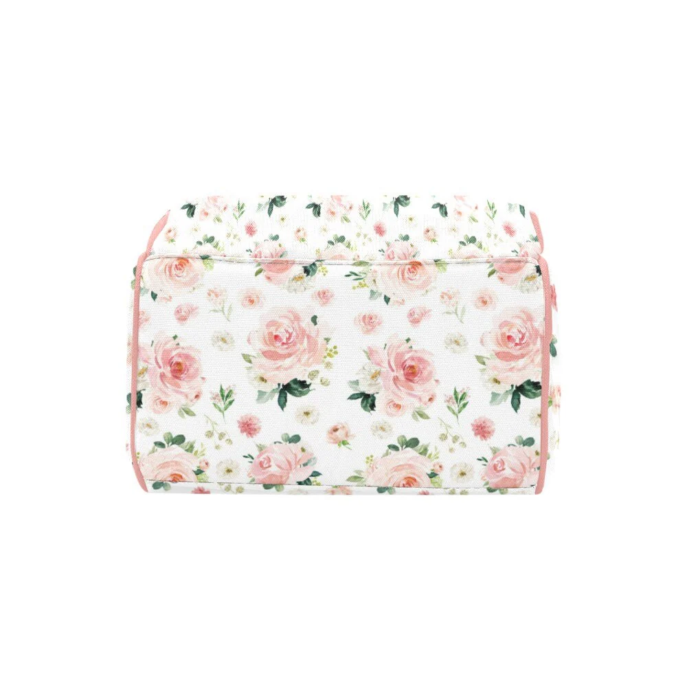 Blush Florals with Rainbow Personalized Diaper Bag - Image 5