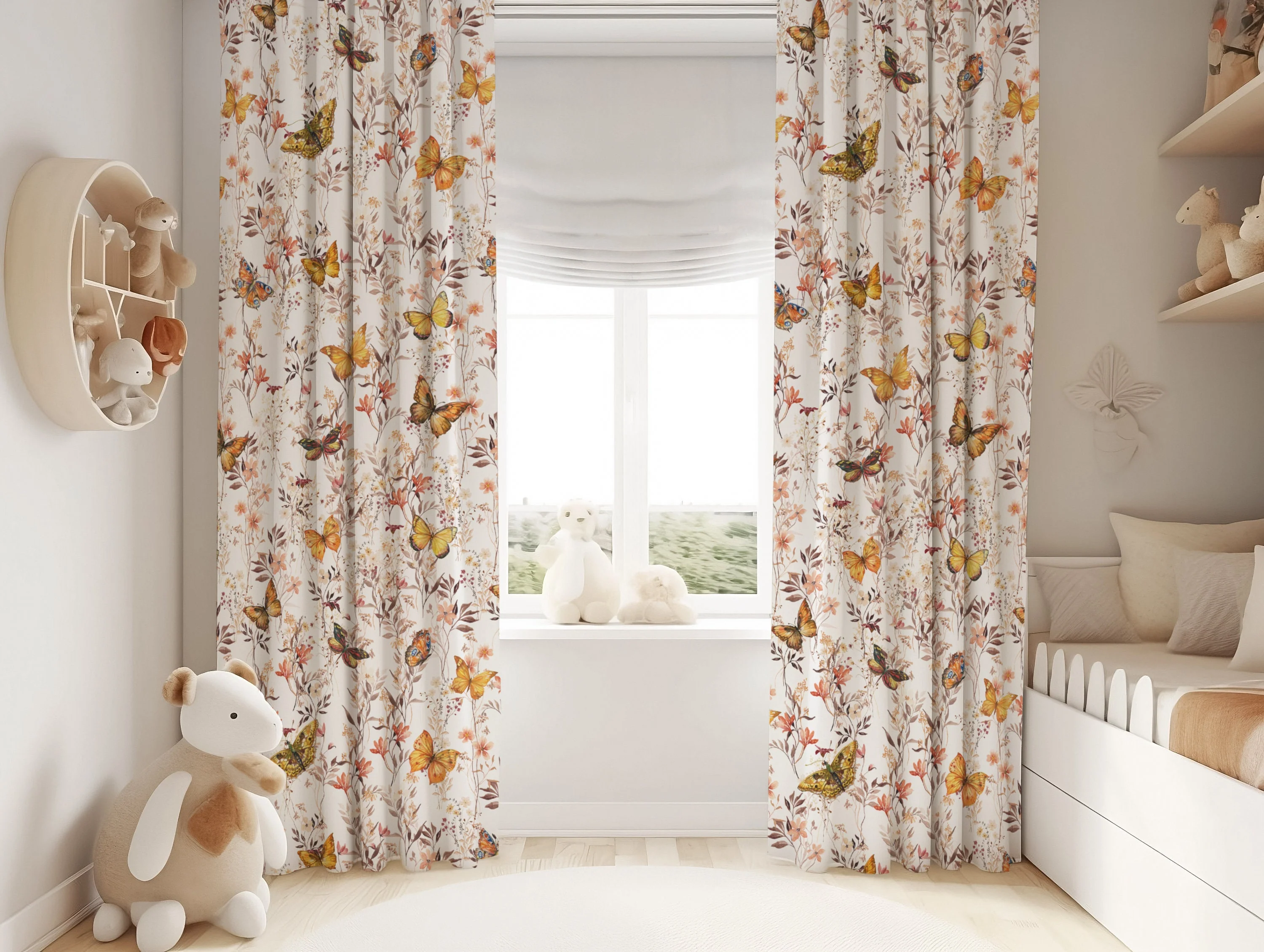 Brown Butterflies Blackout Curtains - Image 3