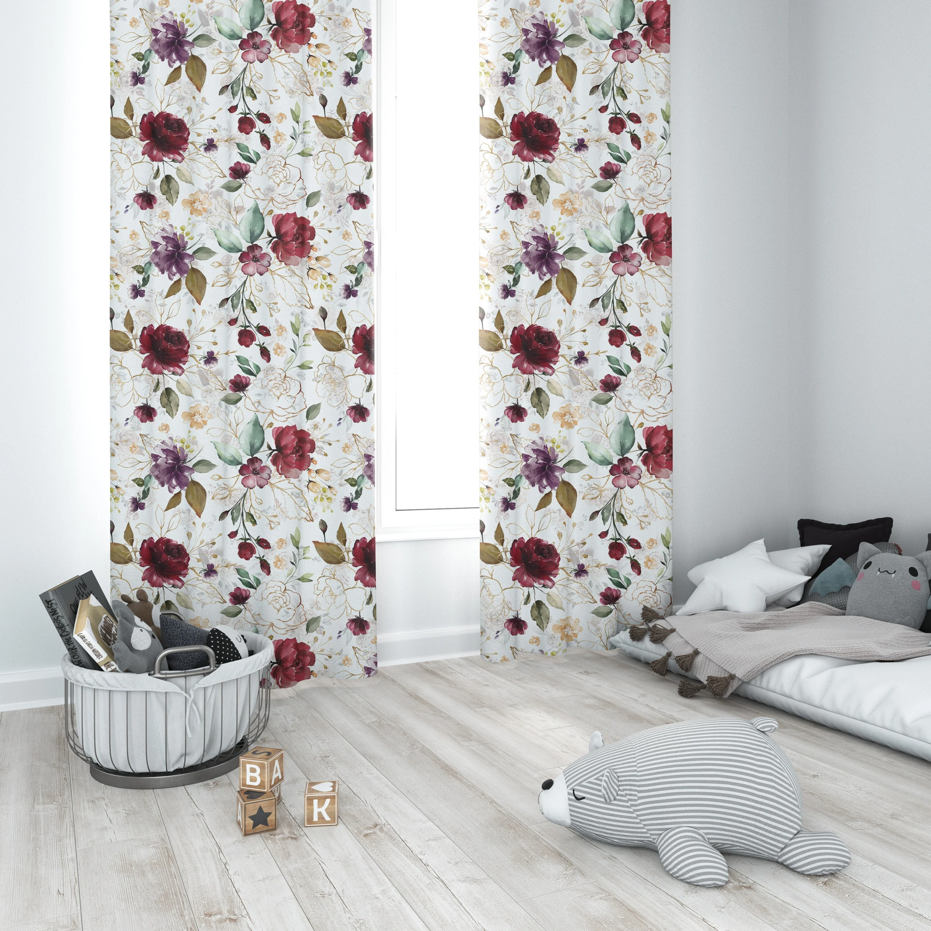 Burgundy Blackout Curtains - Image 2