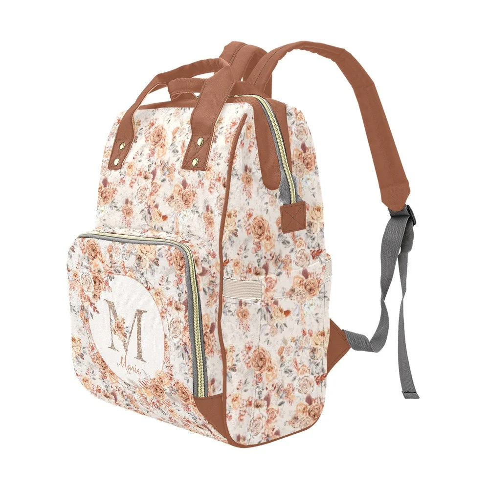 Carmel Florals Personalized Diaper Bag - Image 4
