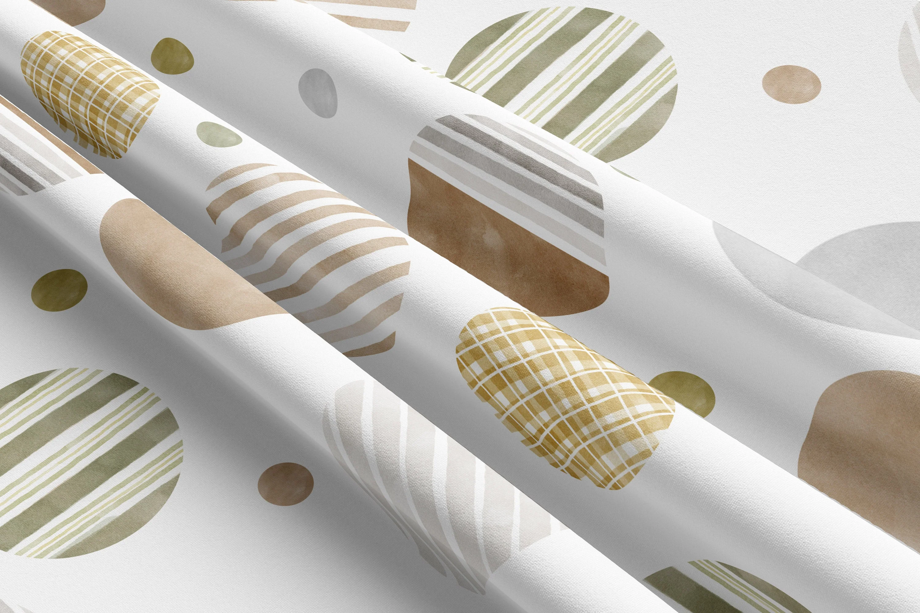 Dotted Neutral Blackout Curtains - Image 2