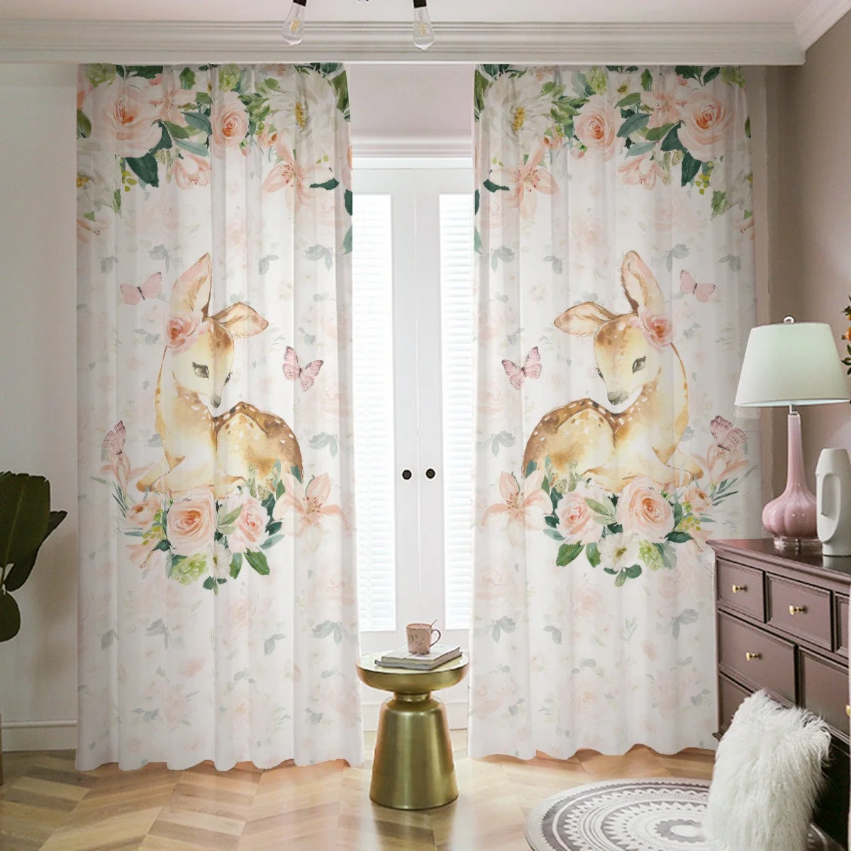 Floral Deer Blackout Curtains - Image 2