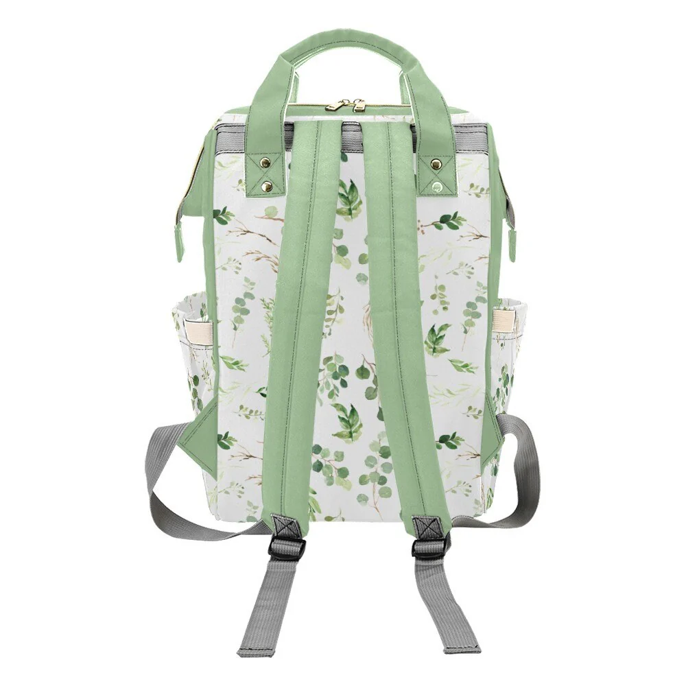Greenery with Deer and Friends Personalized Diaper Bag - Image 4