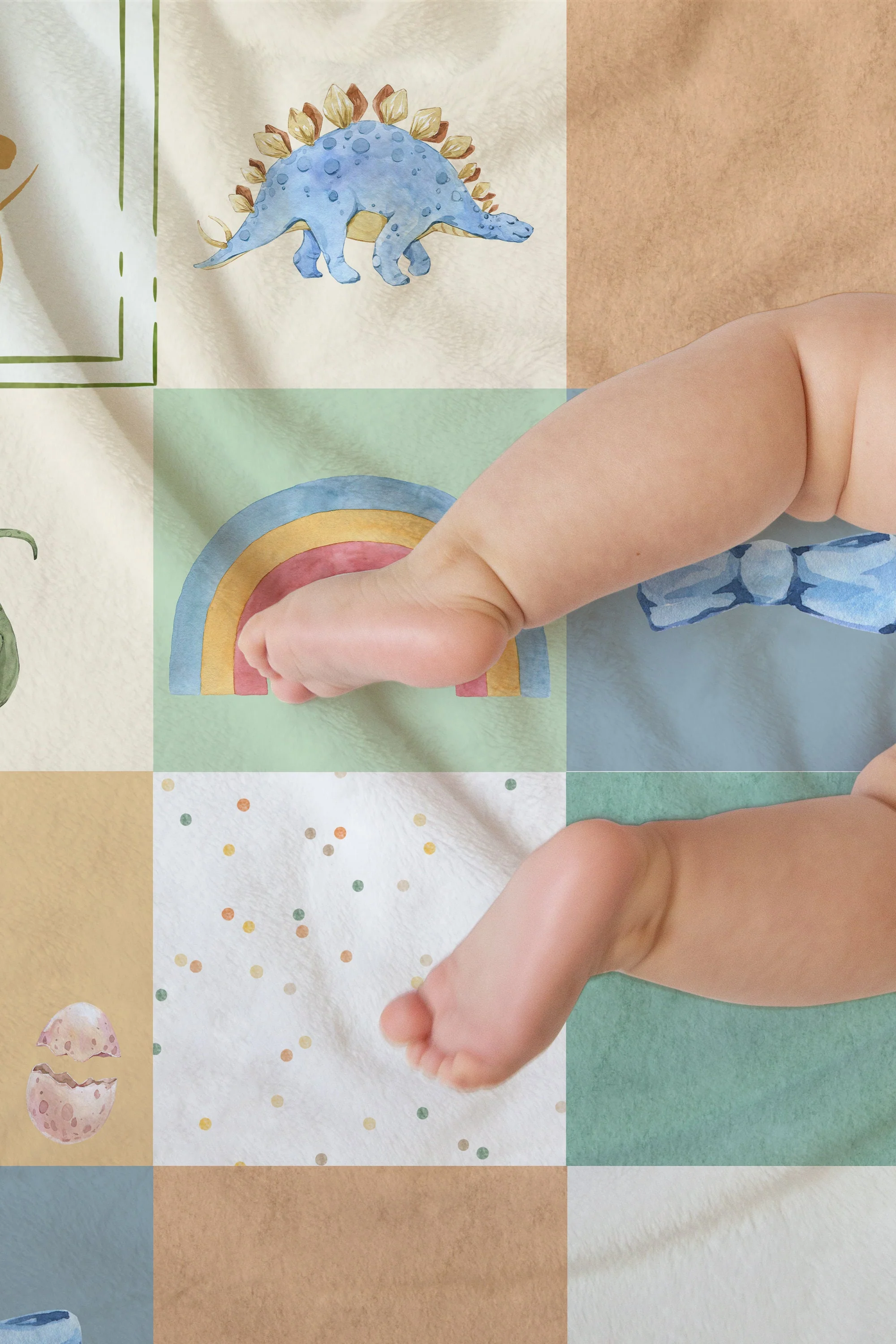 Happy Dinos Personalized Blanket For Boy - Image 2