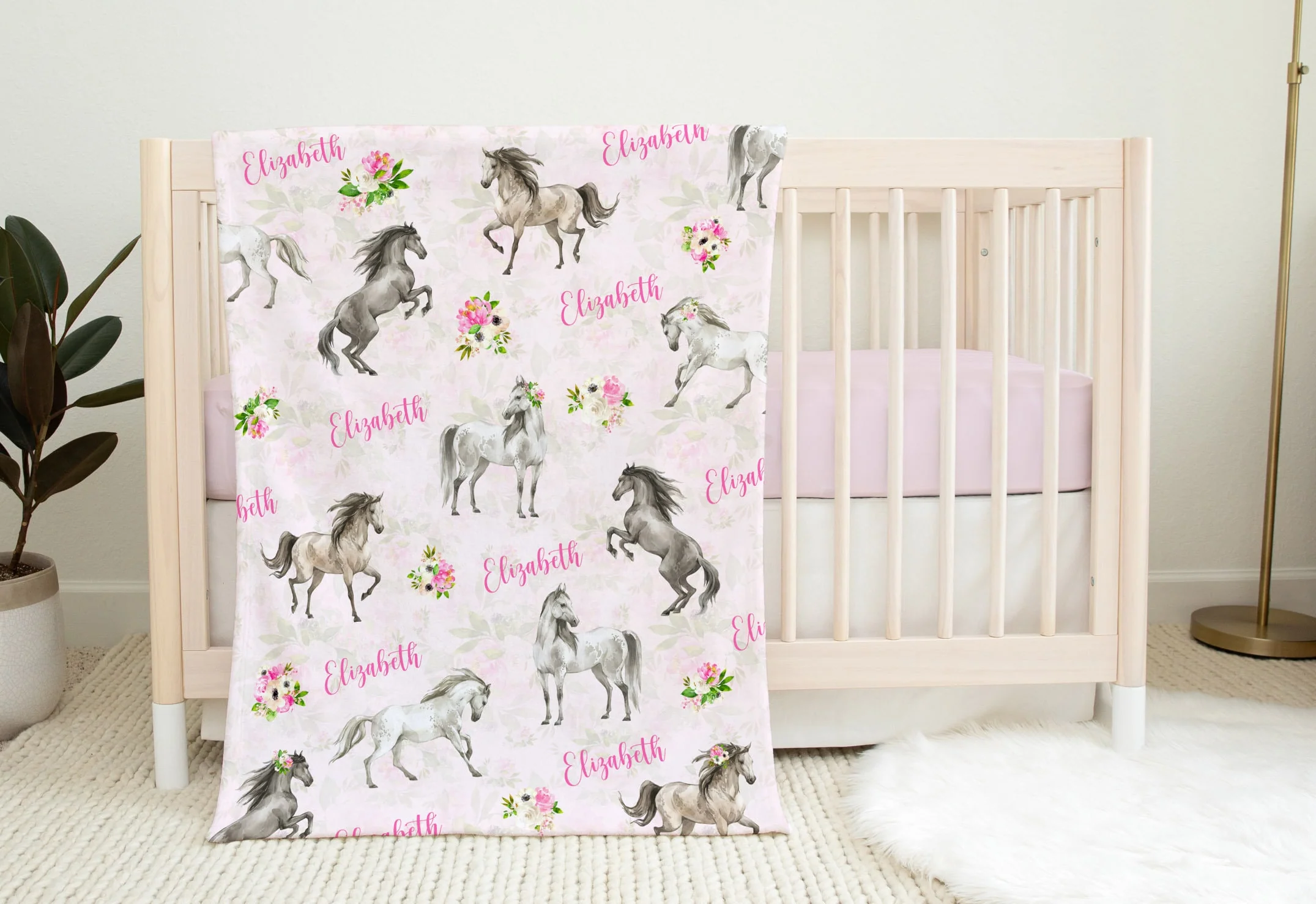 Horses Personalized Diaper Bag - Image 8