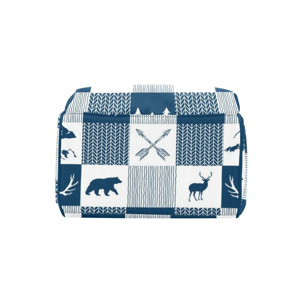 Navy Blue Woodland Personalized Diaper Bag - Image 5