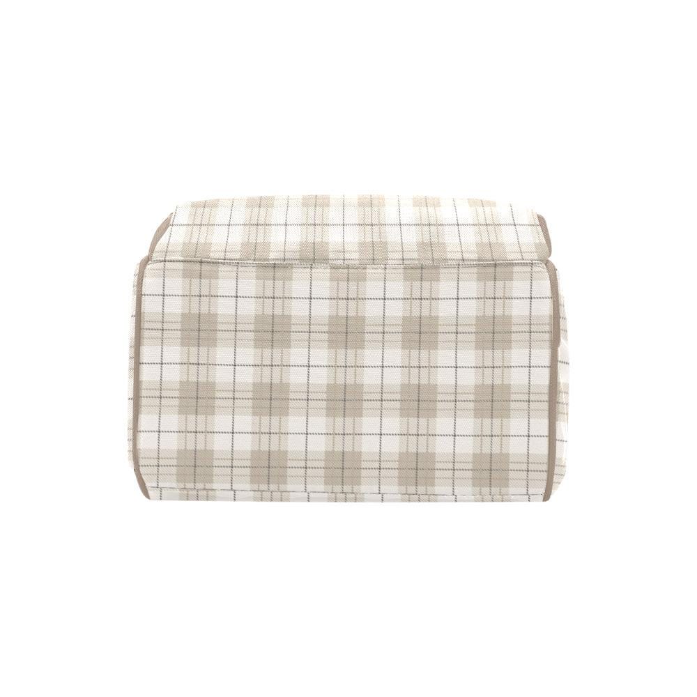 Neutral Plaid Personalized Diaper Bag - Image 6
