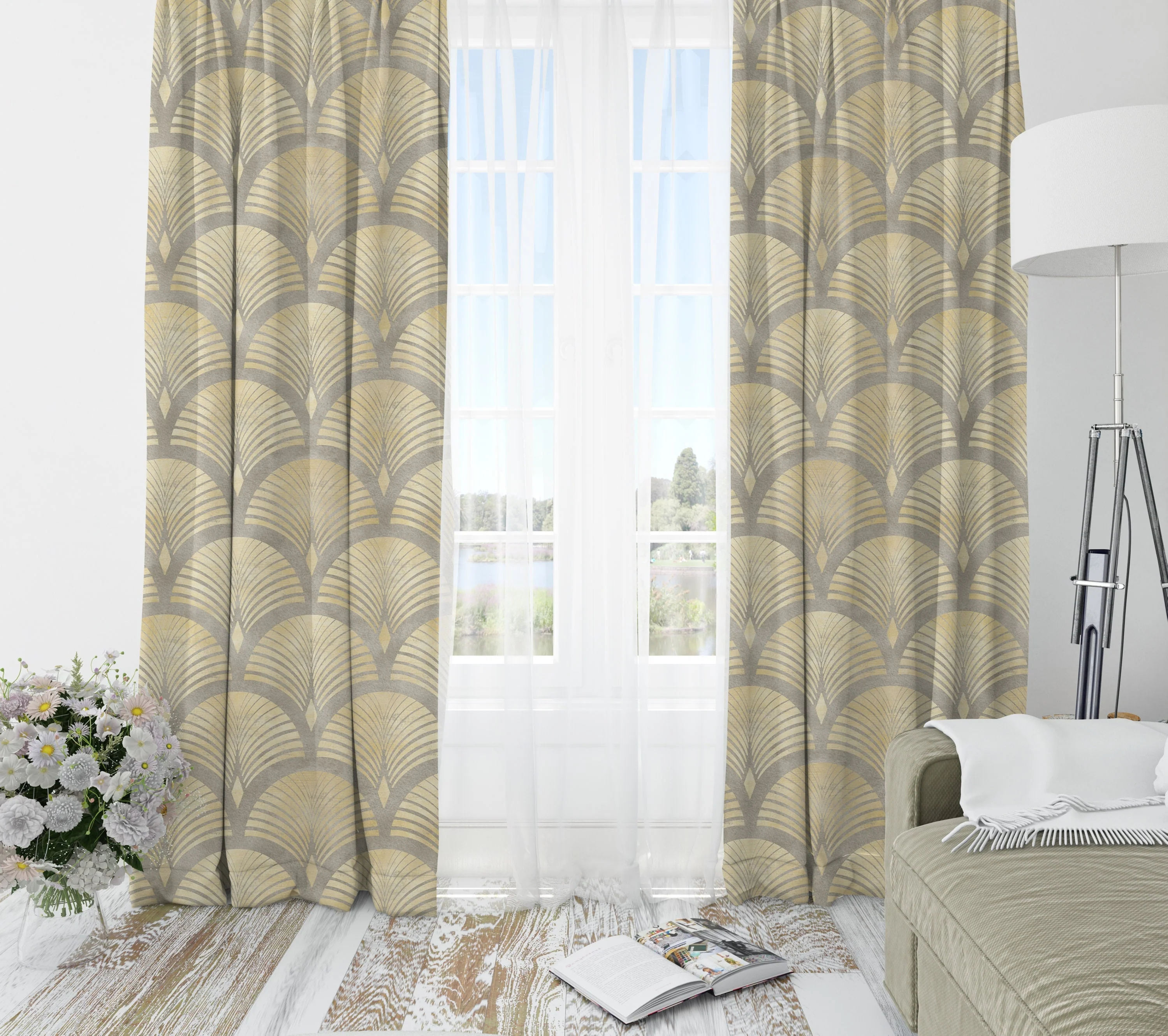 Royal Gold Blackout Curtains - Image 2