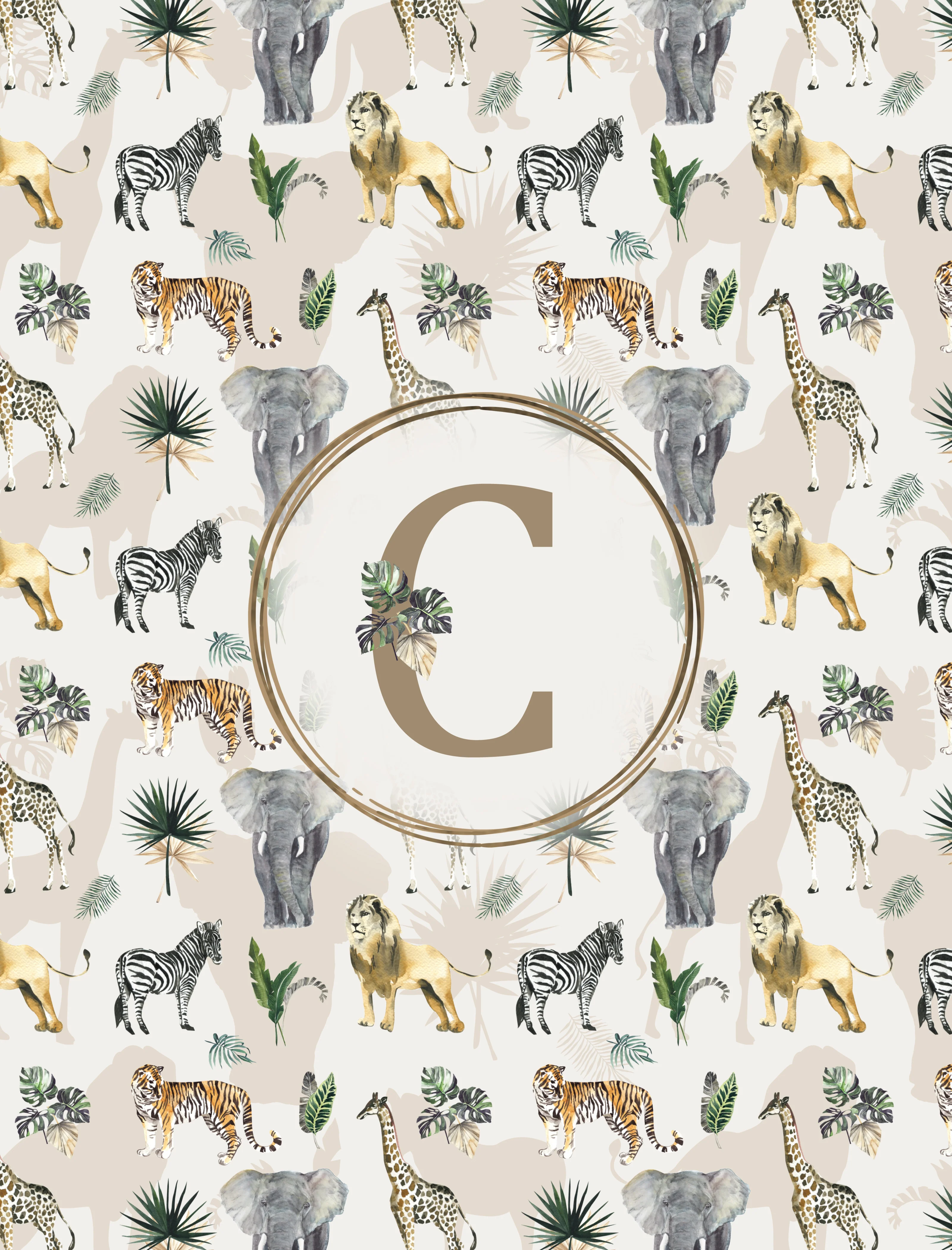 Safari Animals Monogrammed Blanket for Boy - Image 3