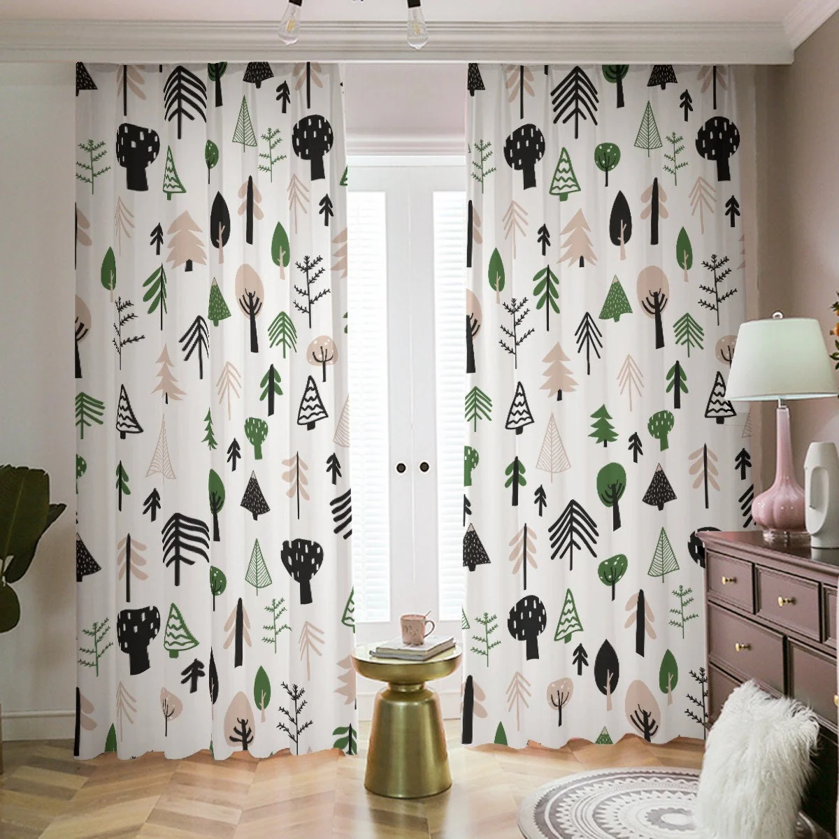 Scandinavian Trees Blackout Curtains - Image 2