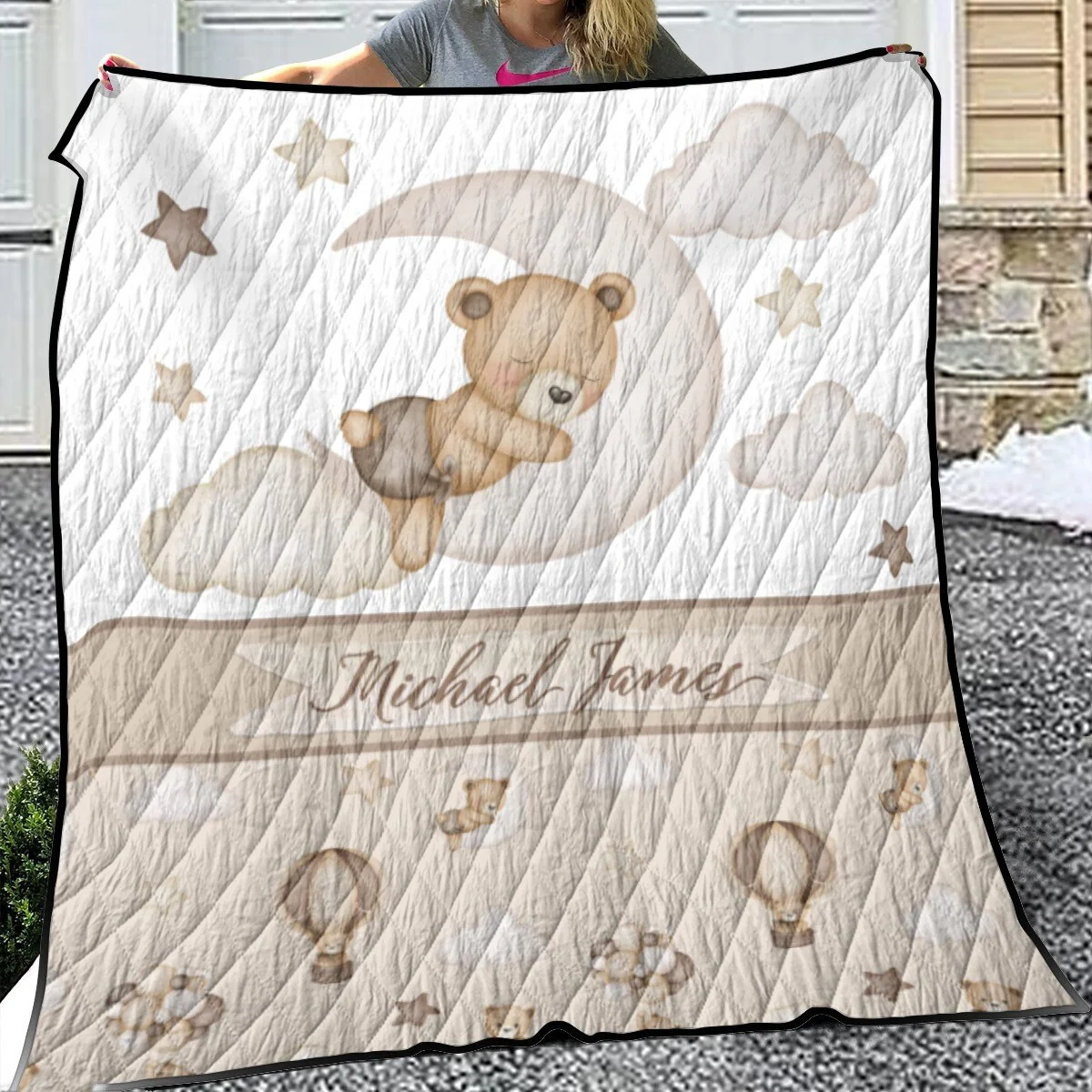 Teddy Bears Personalized Quilted Bedspread Set - Image 3