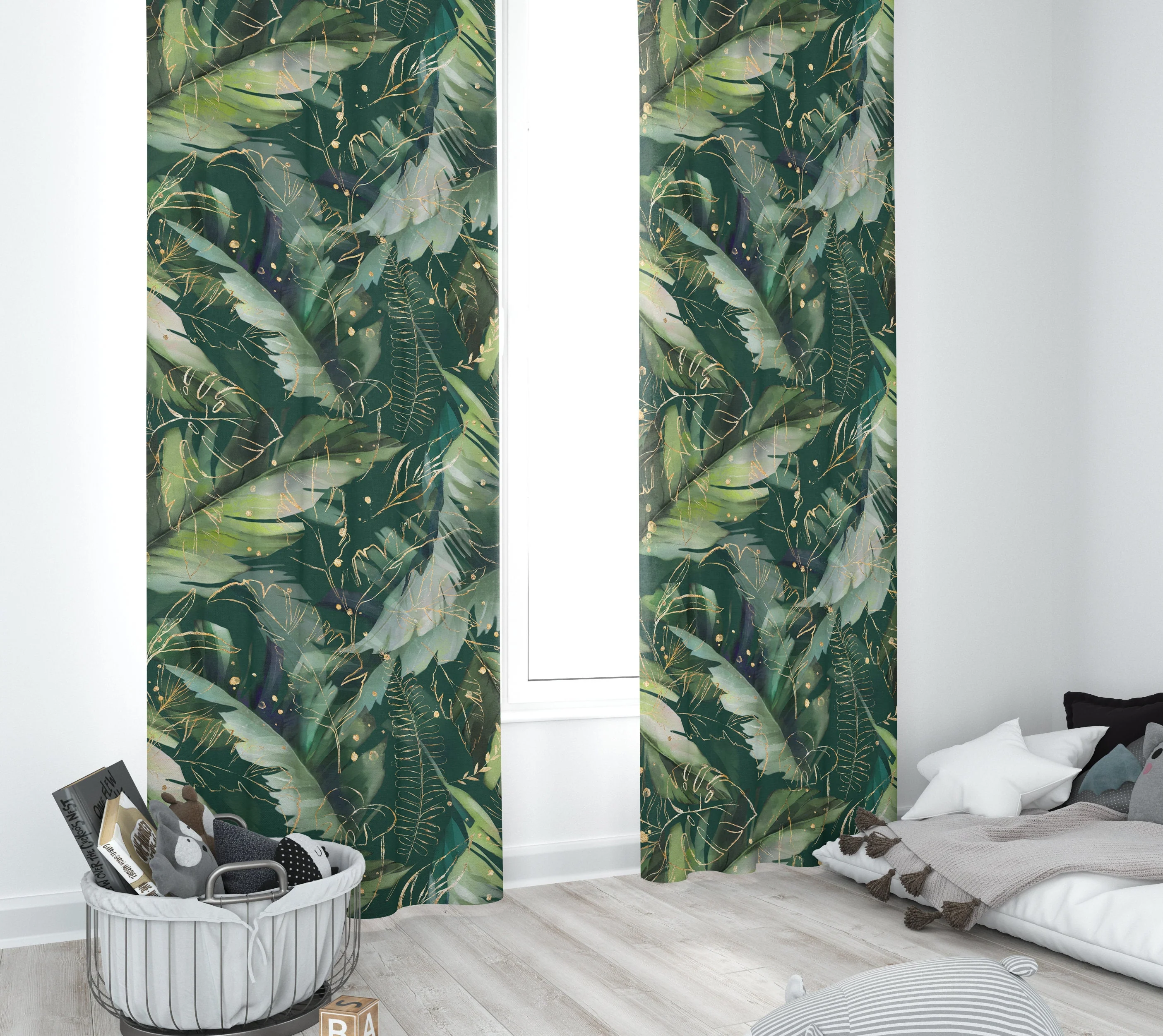 Tropical leaves Blackout Curtains - Image 4