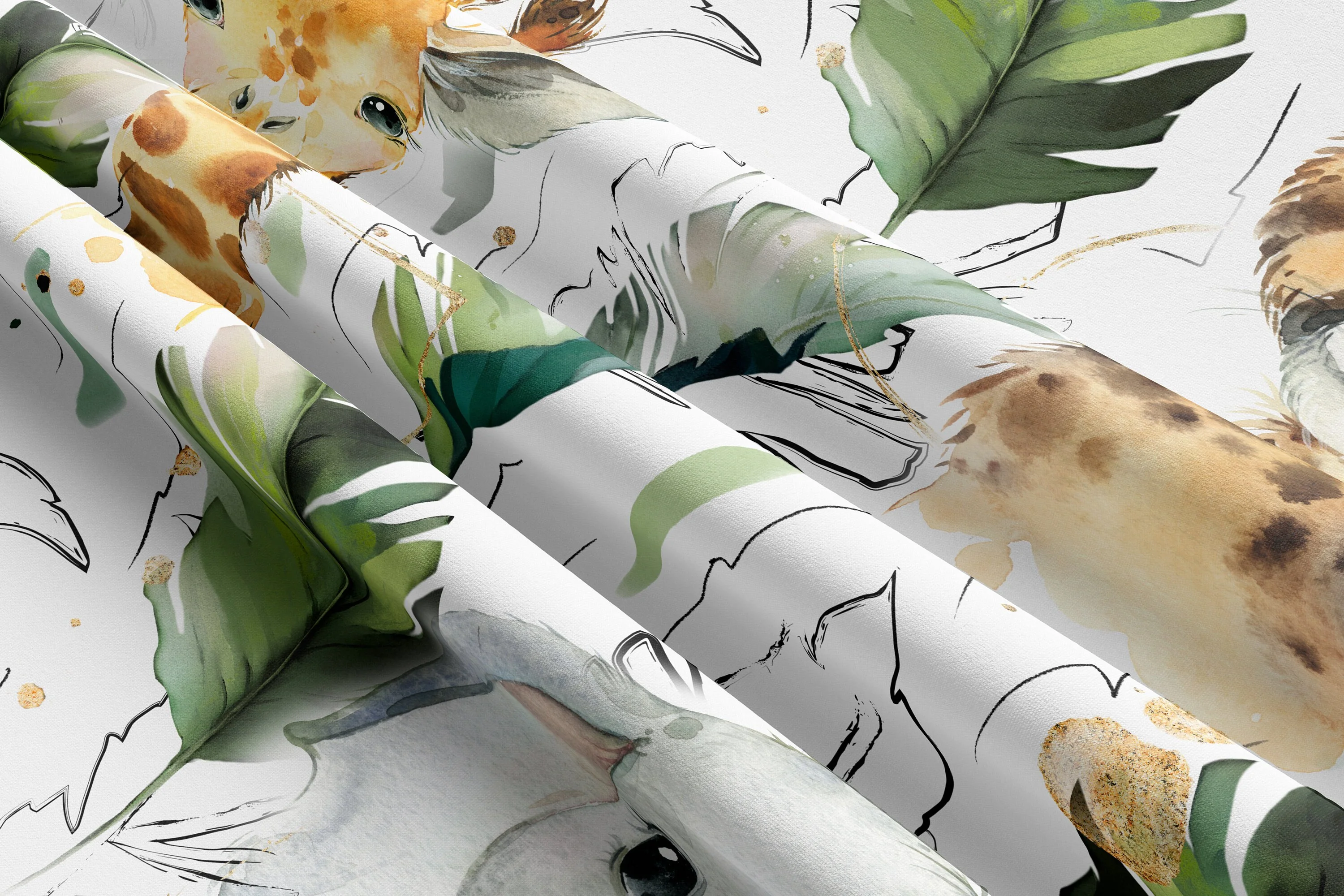 Tropical with Animals Blackout Curtains - Image 3