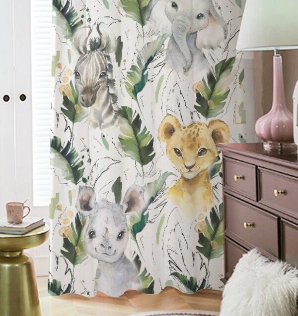 Tropical with Animals Blackout Curtains - Image 4