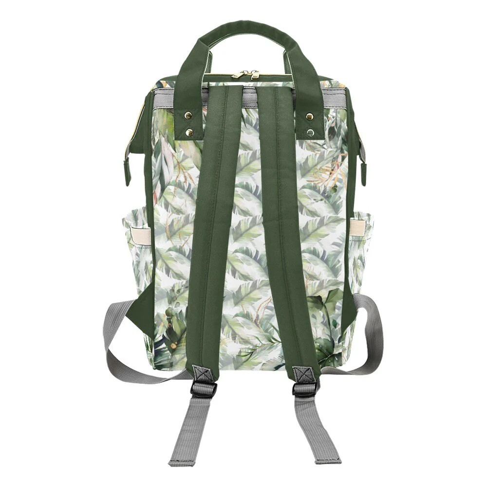 Tropical with Safari Animals Personalized Diaper Bag - Image 3