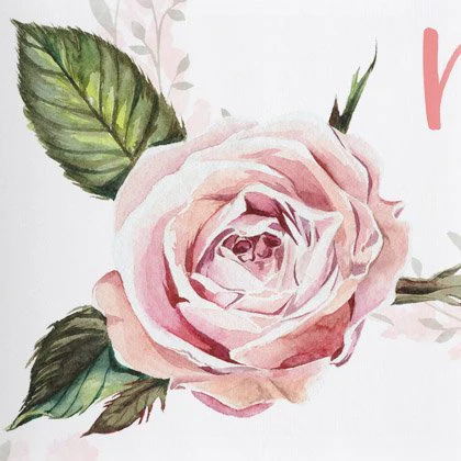 Vintage Roses Personalized Crib Sheet for Girl - Image 4