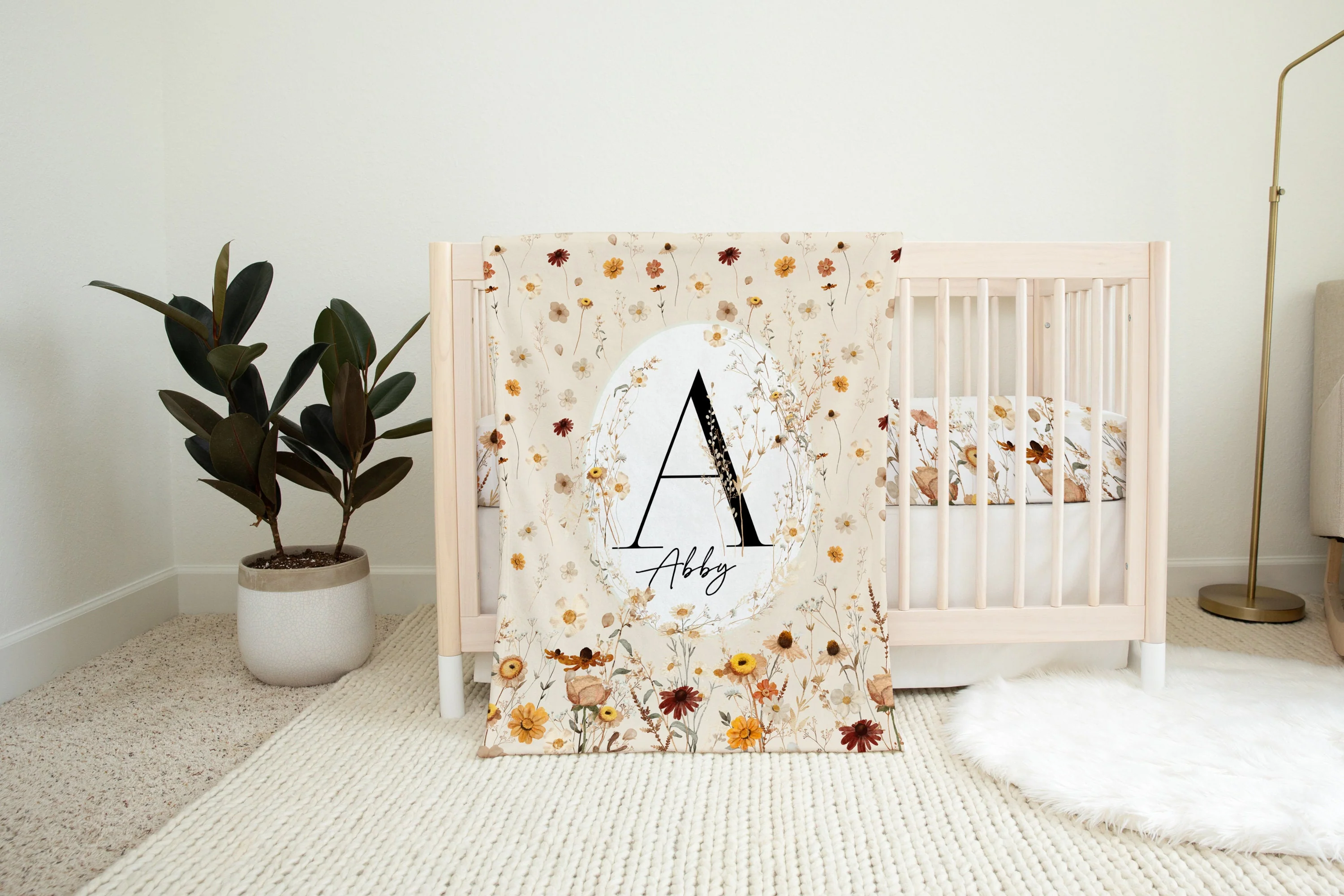 Wildflowers Personalized blanket for Girl - Image 3
