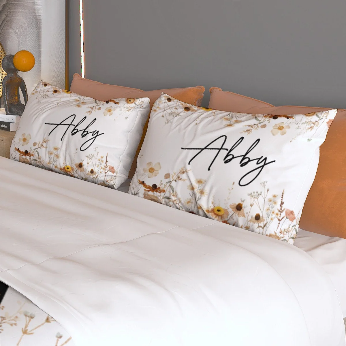 Wildflowers Personalized Duvet Cover Set for Girl - Image 3