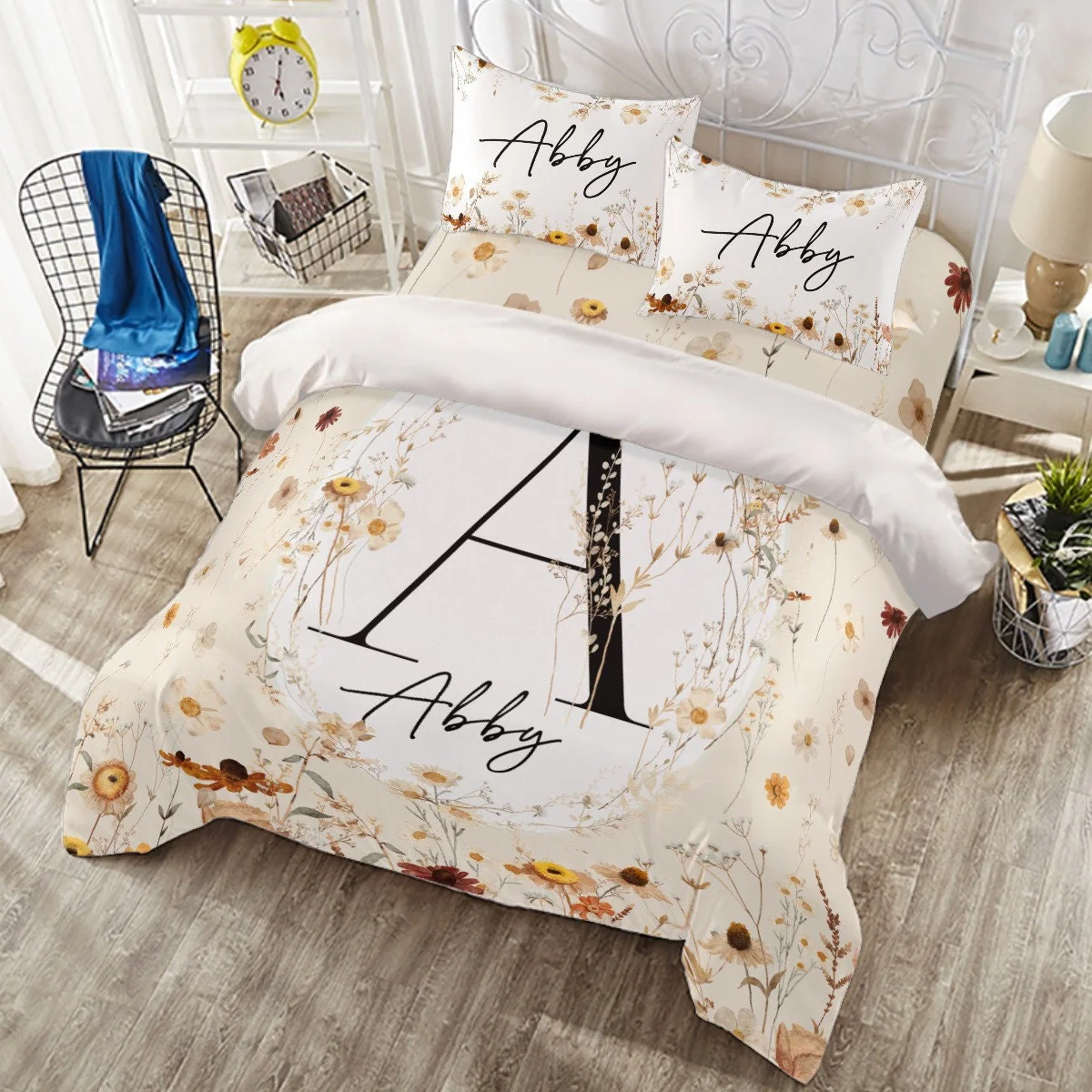 Wildflowers Personalized Duvet Cover Set for Girl - Image 5